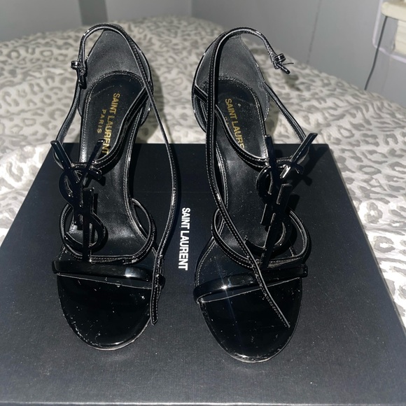 Saint Laurent Glossy Black Heels - Picture 6 of 8